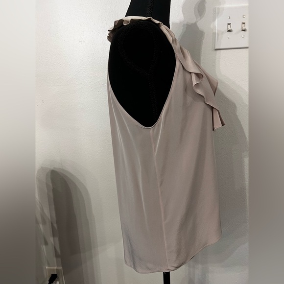Geren Ford Pale Lavender Sleeveless Silk Ruffle Blouse‎ Small - Picture 4 of 17